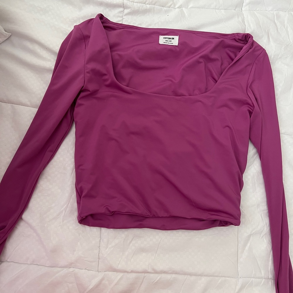 Cotton On Cropped Purple Long sleeve